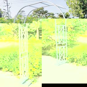 Arche De Jardin en Métal 140cm 180cm 220cm 260cm 300cm 340cm Large Arceau À Rosier Tonnelle en Métal pour Plantes Grimpantes, Mariage, Décoration De Fête Tuyau Galvanisé De 20 Mm(White,180x230x40cm) (SWENJAMZ, neuf)