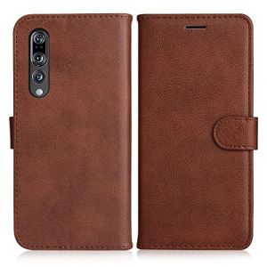 DENDICO Coque pour Huawei P20 Pro, PU en Cuir Coque Portefeuille Étui Housse, Design Classique TPU Coque pour Huawei P20 Pro, Marron (DENDICO, neuf)