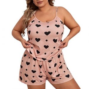 1 pièce pyjama femme été t-shirt short grande taille femme pyjama grande taille homewear décontracté ensemble pyjama adulte, Rose, XXL (⭐⭐⭐⭐⭐Five star⭐⭐⭐, neuf)