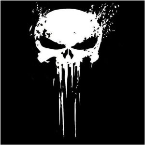 ABchat Punisher Skull Blood Vinyl Car Decals Stickers Motorcycles Decoration (Color : White) (ABchat EUR, neuf)