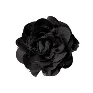 110mm Broche Fleur En Tissu &Eacute;l&eacute;gante Pour Femme Cam&eacute;lia Accessoire De Luxe Pour Robe Costume C&eacute;r&eacute;monie Mariage Danse Fait Mainpour Soir&eacute;e Banquet F&ecirc;te Classique Bijoux (Noir) (kokomao, neuf)