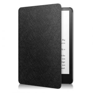 MoKo Étui Compatible avec 6,8 Pouces Kindle Paperwhite (11 Gen, Modèle 2021), Coque de Protection Enfant Magnétique Auto Réveil/Veille pour Kindle Paperwhite Édition Signature, Noir (KnoWhite, neuf)