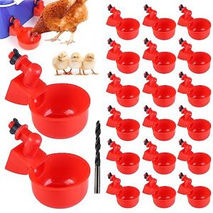 20 PCS Abreuvoir Poules Automatique,DIY Abreuvoir Poules avec Scie à Trou,Abreuvoirs Automatiques Kit Breuvoir de Poulet Volaille Automatique Abreuvoir pour Poussins Canards Oies Dindes Lapins (ZILUOO, neuf)