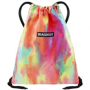 FenFang Sac &agrave; Dos Cordon Petit, Sac &agrave; Cordon Tissu Sac Sport Gym D'&eacute;cole de Serrage Fille Gar&ccedil;on, Sac de Piscine &agrave; Cordelette Gym Bag pour Natation Yoga Voyage Plage Femme Homme Enfants (Orange) (Qstyle, neuf)