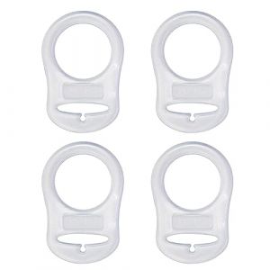 RGZD 2 Pcs Silicone Bouton Anneau, Anneau en Silicone Adaptateur, Adaptateur Attache de Sucette, pour Sucette (XiangYangShiZhuMeiSiShangMaoYouXianGongSi, neuf)