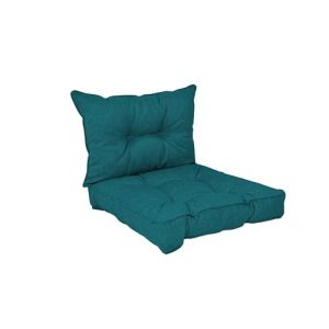 POKAR Coussins de Jardin Extérieur Coussin Chaise Galette de Chaise, 1 Lot de 2 (1x Coussin d'assise 50x50x10 cm + 1x Coussin Dossier 50x40x10 cm), Vert Foncé (EURAKOP-FR, neuf)