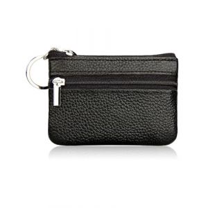 KGDUYC porte-monnaie homme，petit porte monnaie homme， Porte Monnaie, Porte Monnaie en Cuir de Vachette avec Fermeture &agrave; Glissi&egrave;re avec Porte cl&eacute;s Porte Monnaie Organisateur de Poche pour Hommes (Qertyias O&Uuml;, neuf)