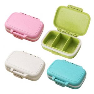 Mini Boîte À Pilules 4 Pièces, Boîte À Pilules Portable, Boîte À Pilules Scellée Et Résistante À L'Humidité, Boîte À Pilules Multi-Compartiments, Boîte À Pilules De Voyage (FRANK SIEBER LTD, neuf)