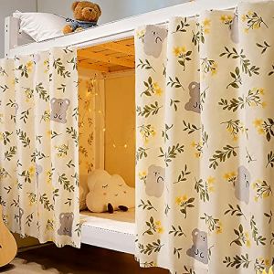Rideau Occultant pour Lit Superposé Rideau pour Dortoir des Étudiants Rideau Romantique pour Lit Mi Hauteur Rideau pour Lit Mezzanine Rideau Anti Poussière pour Lit d'enfant (RUIXIAMUK, neuf)