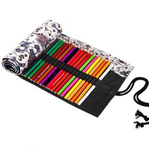 Yitexin Trousse enroulable &agrave; 72 emplacements pour crayons de couleur, trousse &agrave; crayons de couleur, trousse &agrave; crayons enroulable en toile pour dessin, coloriage, croquis, fournitures d'artiste, 72 (Yitexin, neuf)
