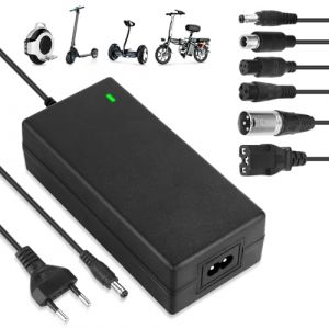 Mineup Chargeur Trottinette Électrique, 42V 2A Chargeur Trotinette Electrique, Chargeur Hoverboard avec 6 Ports, Chargeurs de Batterie pour M365 et Ninebot ES1 ES2, Scooter Électrique (EU) (HUAYI -EU, neuf)
