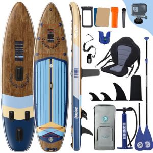 Niphean Extra Large Paddle Gonflable, Sup à 2+1 Personnes/Famille, Planches de Stand Up Paddle Gonflables avec (Idéal Débutant) Aileron Équilibré, Housse Étanche, Paddle Gonflable Adulte, Cadeaux (NPoutdoor, neuf)