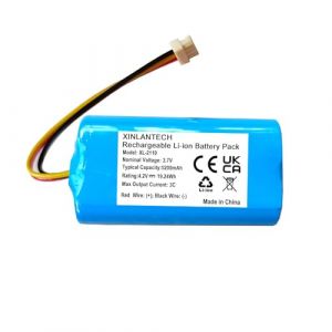 XINLANTECH Batterie lithium-ion 18650 1s2p 3,7 V 5200 mAh pour AOSU V8s1ax11 / V8p1ax11, Botslab R811 / R810, batterie de sonnette de porte WUUK Y0210 / Y0410 (XINLANTECH, neuf)