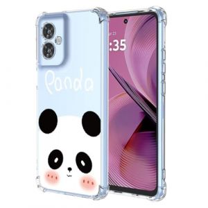 SEAHAI Coque pour TCL 501, Ultra Mince &Eacute;l&eacute;gant en Silicone Souple Fleurs Color&eacute;s Housse Brillante Antichoc, Transparent TPU Gel &Eacute;tui - Panda (Liner-EU, neuf)