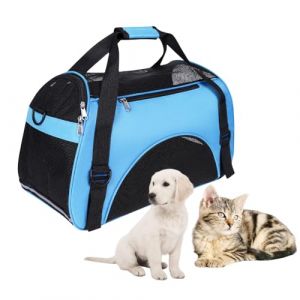 Sac de Transport Chien Chat en Oxford Sac &agrave; Main des Animaux de Compagnie par Avion et Voiture Respirant Lavable et Pliable pour Petit Animaux Chaton Chiot Lapin et Autres Animaux (ITODAUK, neuf)