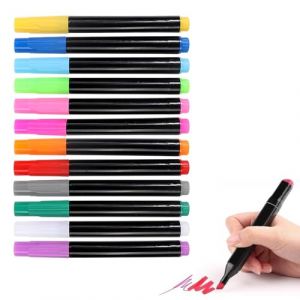Marqueur craie liquide, 12 Marqueur Craie Effacable Pour Enfants, Marqueurs pour Tableaux Blancs, Feutre Craie Effacable, Feutres Pour Tableau Blanc, Feutre Effaçable à Sec, pour Tableau Noir, Ardoise (HYINGBHH, neuf)