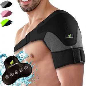 Épaulière de Maintien Sport Poche de Glace Chaud/Froid - Attelle Épaule Coiffe Rotateurs Homme/Femme - Orthèse d'Épaule Tendinite, Arthrose, Luxation - Manchon Compression Néoprène Bras Gauche/Droit (Feel Recovery, neuf)