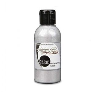 Senjo Color Basic Bodypainting Colour I Maquillage du visage et du corps I cosmétiques, testé dermatologiquement I couleur festival I 75ml I argent (Senjo Color FR, neuf)
