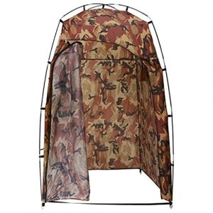 vidaXL Tente de Vestiaire WC Cabine de Douche Tente de Camping Toilette Dressing Parc Plage Lieux Publics Résistant à l'eau Camouflage (vidaXL FR, neuf)