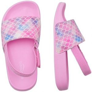 WateLves Claquette Enfant Fille Gar&ccedil;on Chaussons Enfants Tongs Sandales &eacute;t&eacute; Plage Piscine Pantoufles Chaussures de Douche Antid&eacute;Rapantes(Ecailles de poisson paillet&eacute;es 31EU) (MingZhaoMaoYi-EU, neuf)