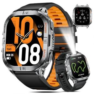 GPS Montre Connect&eacute;e Homme avec Boussole: 2.13" Smartwatch Barom&egrave;tre Altim&egrave;tre Appel Bluetooth 600mAh Batterie Fr&eacute;quence Cardiaque SpO2 Sommeil/120+ Mode Sport &Eacute;tanche Fitness Tracker pour Android iOS (Xiaxin shop, neuf)