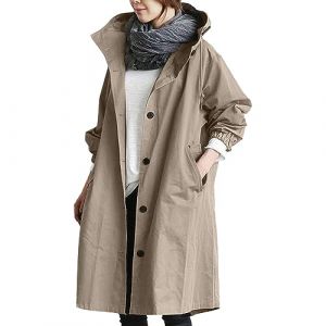 Trenchs pour Femmes Manteau Imperméable Pluie Longs Poncho de Pluie Cape de Pluie Anti-Pluie Coupe-Vent Respirant Grande Taille Imperméable avec Poche a Capuche Manteau de Pluie (NiceYear, neuf)