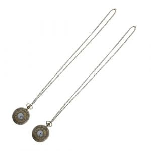 WOFASHPURET 2pièces Montre Vintage à Chiffres Romains Montre Avec Chaîne Portable Pour Homme Et Femme (Leiyun, neuf)