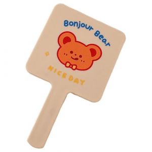 rongweiwang Miroir cosm&eacute;tique simple face, adorable et mignon, carr&eacute;, l&eacute;ger et durable, pour femmes et filles, usage quotidien, portable, avec poign&eacute;e, petit miroir de coiffeuse. (Yolande.YPY, neuf)