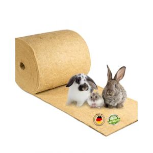 Tapis pour rongeurs en 100 % chanvre sur rouleau de 25 m de long, 50 cm de large, 5 mm d'épaisseur, tapis de chanvre pour tous les types de petits animaux (TM System, neuf)