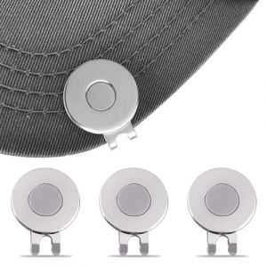 Butyeak Clip Magn&eacute;tique pour Chapeau de Golf, Pince &agrave; Chapeau de Golf Balle, Clip de Casquette de Golf, 3 Pi&egrave;ces Clips de Bonnet de Golf, Marqueur de Balle de Golf, pour Gants Chapeaux Sacs Visi&egrave;re (JUNNING STORE, neuf)