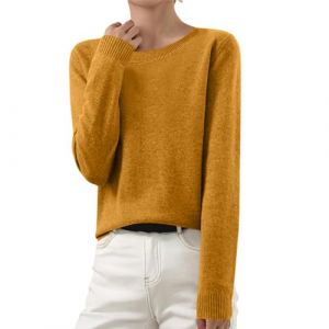 AEGJEGVD Soldes Pull Femme à Manches Longues en Tricot Sweat Blouse col Rond/col Montant Côtelé Chemisier Top Léger Sweatshirt Chic et élégant sous Pull Haut T-Shirt Pulls Femmes Chic Chaud Pas Cher (⭐⭐⭐⭐⭐AEGJEGVD⭐⭐⭐⭐⭐, neuf)