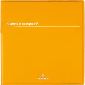 Oberthur - 1 Agenda Semainier Carré Compact² - Couverture Boréal Jaune - Septembre 2025 à Septembre 2026 - Format 16 x 16 cm (Papeterie Libellus, neuf)