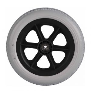 Accessoire Remplacement pour Fauteuil Roulant, Roues Avant en Caoutchouc 12 Pouces pour Handicapés & Personnes âgées,Pneu Solide Roue Arrière en Polyuréthane Antidérapant pour Remplacement(Grise,1pcs) (Runqin, neuf)