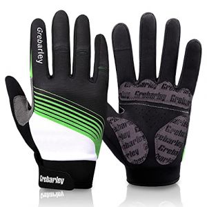 Grebarley Gants de Cyclisme, Gants de VTT, à Doigt Complet Respirant Gant Cycliste Anti-Choc et Anti-Dérapage Gant Vélo pour Hommes Femmes Bicyclette BMX Motocross (AWASALES, neuf)