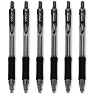 Zebra Sarasa &ndash; Lot de 6 stylos &agrave; bille r&eacute;tractables &agrave; encre gel 0,7 mm &ndash; Encre noire (OMGHC., neuf)