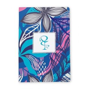 nemau - Pochette Garde Ordonnance - Gomme Expansée - Fabriqué en France - Étui pour Ordonnance, Feuilles de Soins, Carte Vitale et Mutuelle, Carte d’Assurance Santé - Modèle Fleurs Bleues et Roses (NEMAU PLAST, neuf)