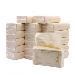 DrDirt Essuie-mains pliés en M en papier bambou écologique - 4 paquets de 110 feuilles - Distributeur offert - 2 plis - Absorption et résistance optimales (Cleanic Store FR, neuf)