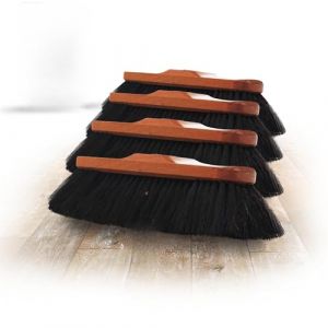 Novaliv Lot de 4 balais d'int&eacute;rieur en poils de cheval m&eacute;lang&eacute;s - Balais d'armoire - T&ecirc;te de balai mixte en crin de cheval - Balai id&eacute;al pour stratifi&eacute; et parquet - Balais en crin de cheval - M&eacute;lange (AMP GmbH, neuf)