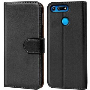 Verco Coque pour Honor View 20, Housse Portefeuille pour Honor View 20 Etui en Cuir Synth&eacute;tique Fonction Stand Case, Noir (ATS-Discounter, neuf)