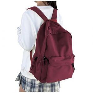 HYC00 Sac a Dos Scolaire Fille Lycee Ados Sac &agrave; Dos Coll&egrave;ge Gar&ccedil;on Sacs &agrave; dos Unisexe Loisir Backpack &eacute;cole Cartables Scolaires Daypacks Universit&eacute; Sacs d'&eacute;cole l&eacute;ger College Pack Bookbag,Rouge (SUNMOP, neuf)