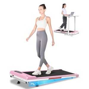 Tapis de Course 3 en 1 Pliable avec Pente 7% – Tapis Roulant Électrique Silencieux 8 km/h, Moteur 2,5 CV, Système d’Amorti Avancé, Écran LCD, Cadre Renforcé, 130 kg Max – Maison & Bureau (Rose) (FANPENG STORE, neuf)