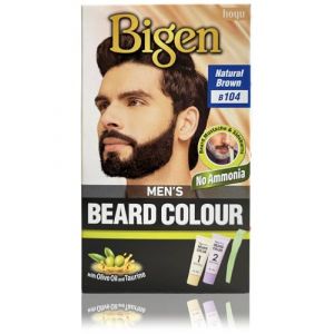 Bigen Beard Colour for Men | Ne tâche pas | Sans ammoniaque avec extrait d'aloès et huile d'olive - 104 Brun Naturel (Online Wellness Ltd, neuf)