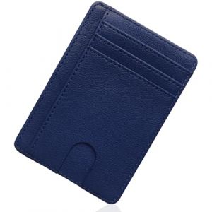 ZEPIQOR Portefeuille Homme, Porte Carte Bancaire, Petit Portefeuille Homme, Porte Cartes de Credit, Cuir PU, RFID, avec Fermeture &eacute;clair, contenir Jusqu&rsquo;&agrave; 8 Cartes, Minimaliste, Bleu (Rfervgauk, neuf)