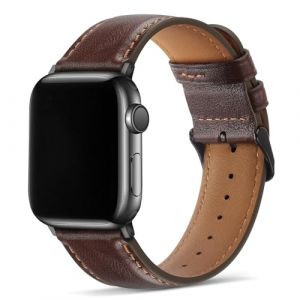 Tasikar Compatible pour Bracelet Apple Watch 49mm 46mm 45mm 44mm 42mm Cuir Véritable Bracelet de Remplacement Compatible avec Apple Watch Ultra SE Séries 10/9/8/7/6/5/4/3/2/1, Marron Rétro (Tasikar-FR, neuf)