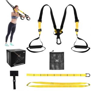 Noxtioanip Sangles de Suspension Kit D'entraînement, Sangle de Suspension Multifonction Kit avec Crochet de Porte, Entraînement de Résistance du Corps Entier, pour Intérieur Extérieur, Noir et Jaune (STORE GUERRERO PAREDES ANDREW  S.R.L., neuf)