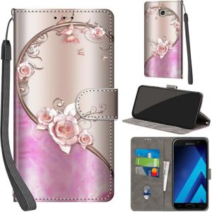 Coque pour Samsung Galaxy A5 2017 Cover [Housse en Cuir PU Premium] [Etui &agrave; Rabat] [Pochette de Portefeuille], &Eacute;tui de Protection pour Samsung A5 2017,Rose (TYLP BUSINESS, neuf)