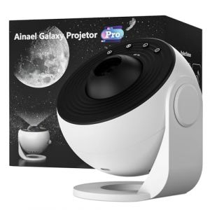 Ainael Projecteur Galaxie, Projecteur Ciel Etoile Planetarium Projector Veilleuse avec 3 Diapositives en Verre HD, Galaxy Projector Pro pour Enfant Adulte Chambre Cadeau (Ainael Store, neuf)