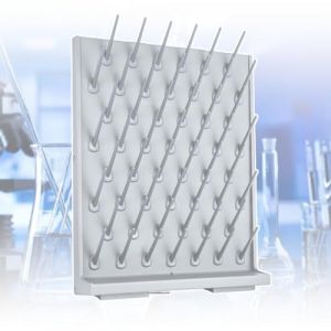 &Eacute;gouttoir en PP de laboratoire, support de s&eacute;chage pour b&eacute;chers pour tubes &agrave; essai, angle de 35 &deg; pour &eacute;vacuer rapidement l'eau, conception d&eacute;tachable, avec tuyau de vidange, 27/52 pi&egrave;ces,B-White (yingyuekuajing, neuf)