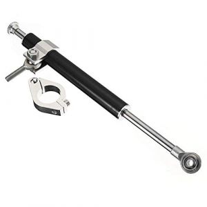 ATpart Amortisseur de Direction Amortisseur réglable de Moto Stabilisateur de Titane modifié Règle en Titane Longue Barre de Guidon Amortisseur stabilisateur (ZzShangHang, neuf)