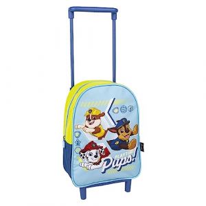 Paw Patrol Sac &agrave; Dos &agrave; roulettes pour Gar&ccedil;ons, Sac D'&eacute;cole Chase Marshall et Rubble Design, Sac &agrave; Dos de Voyage, Cadeau pour Enfants (La Esencia, neuf)